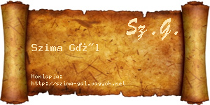 Szima Gál névjegykártya
